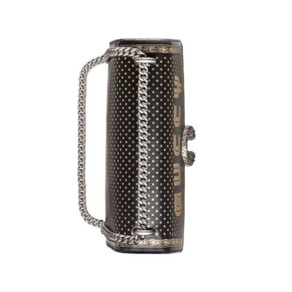 Gucci Dionysus Sega Moon Stars Shoulder Bag in Black with hand painted gold leaf - Picture 8 of 16